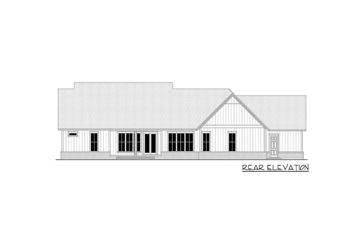 Plan 51816HZ: Modern Farmhouse Plan with 3-Car Front-entry Garage and Bonus Room - Image #9 - Country, Craftsman, Farmhouse, Modern Farmhouse, New American, Traditional