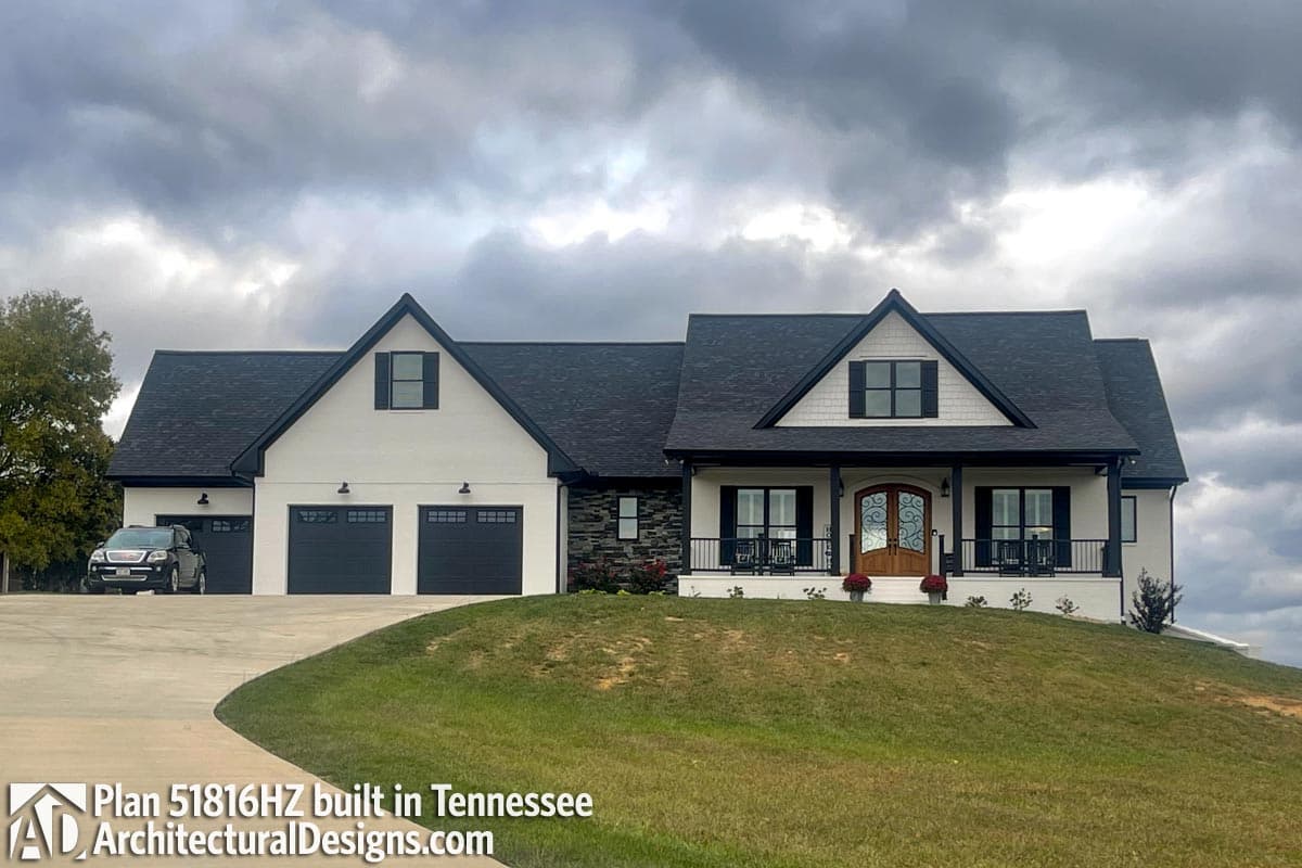 build gallery item - Modern Farmhouse Plan 51816HZ Comes to Life in Tennessee