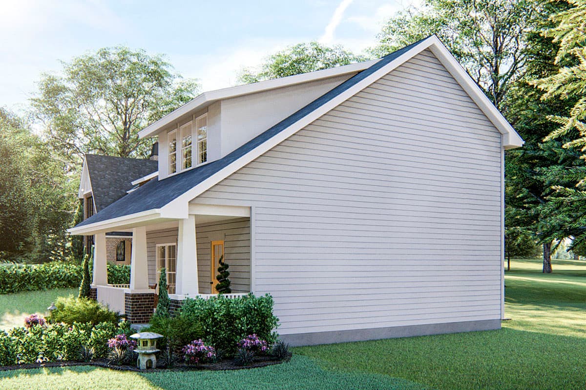 Plan 62809DJ: Two-Story Cottage Plan with Shed Dormer - Image #4 - Bungalow, Cottage, Country