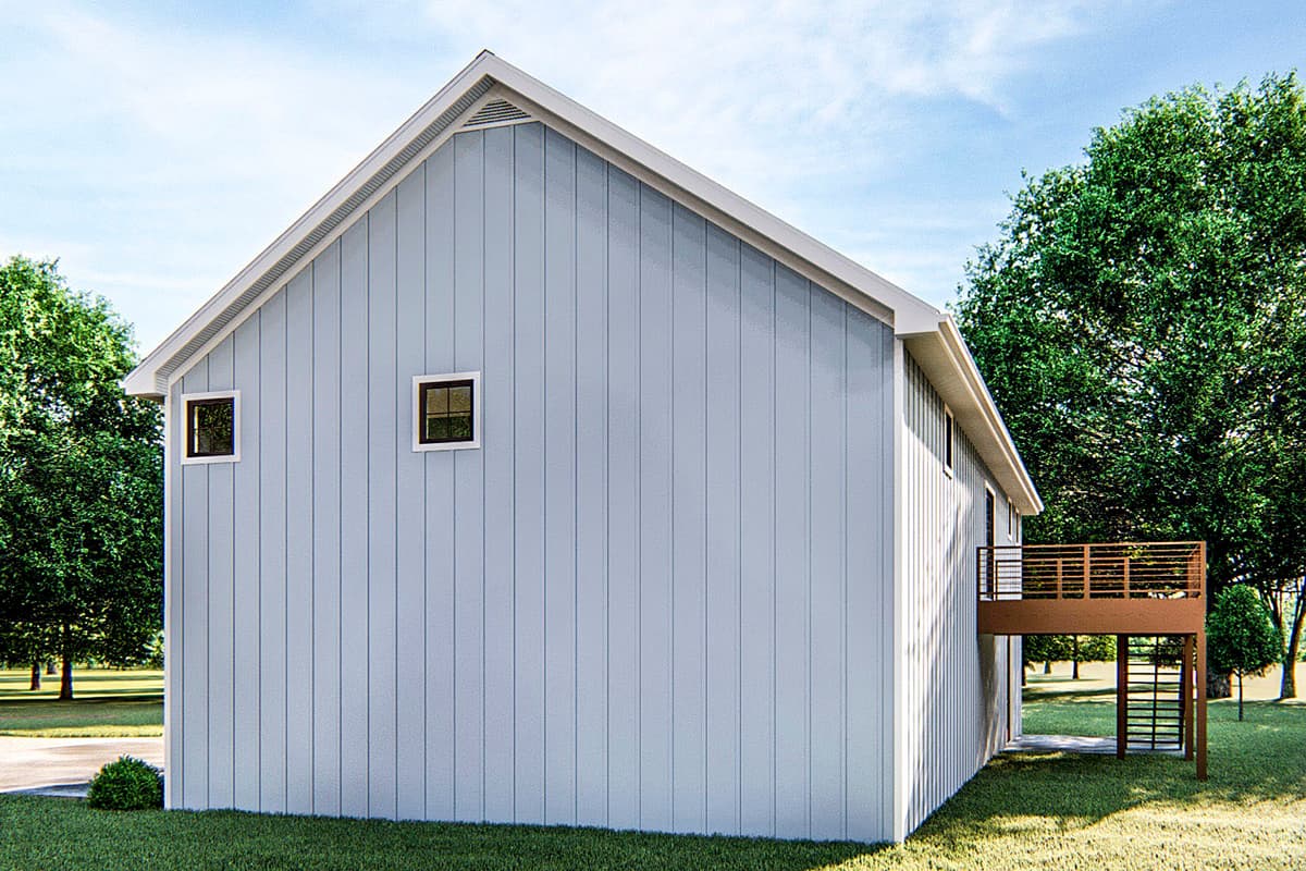 Plan 62810DJ: Post Frame Barndominium Home Plan with Oversized Garage - Image #4 - Barndominium, Carriage, Country, Farmhouse, New American, Southern