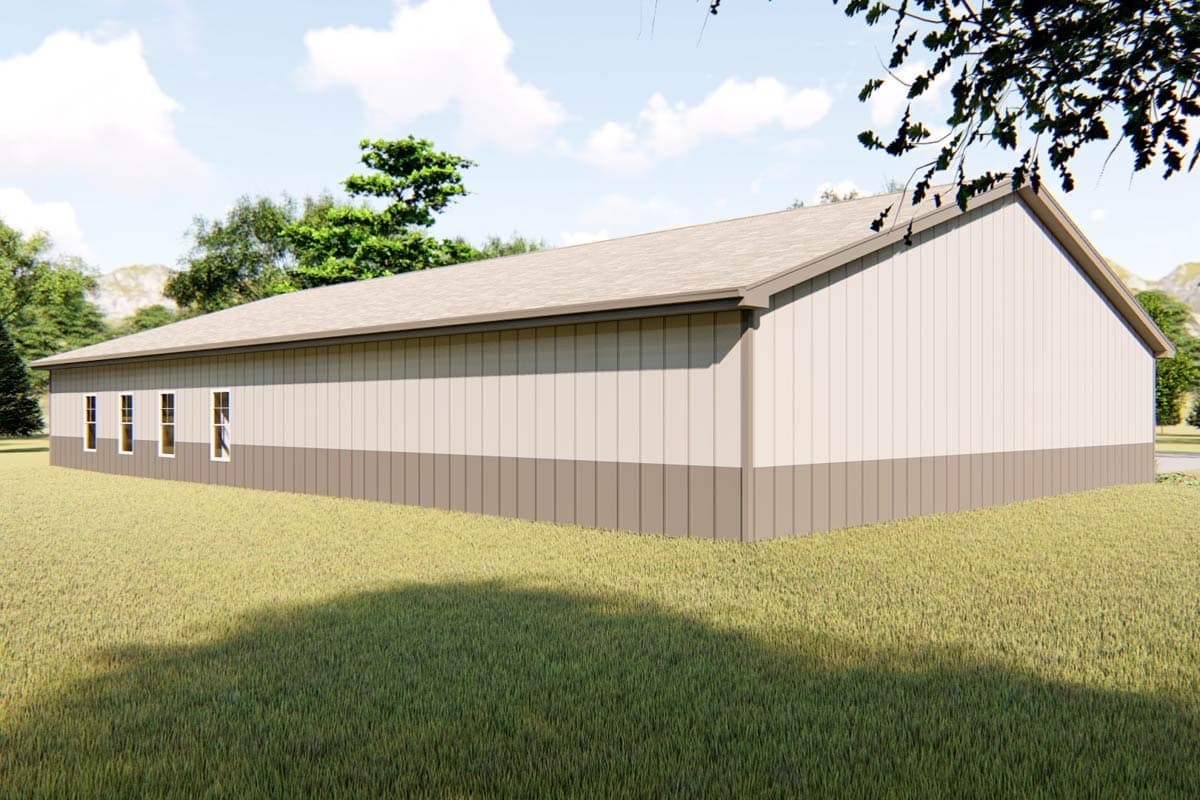 Plan 62811DJ: One-Story Post Frame Home Plan with Large Covered Entry - Image #5 - Barndominium, Country, Craftsman, Ranch, Southern, Traditional