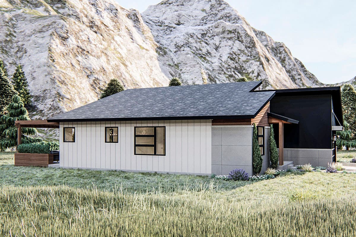 Plan 62815DJ: Modern Ranch Home Plan with Dynamic Roofline - Architectural Designs - 1986 Sq Ft - Image #5 - Mid Century Modern, Modern, Northwest, Ranch