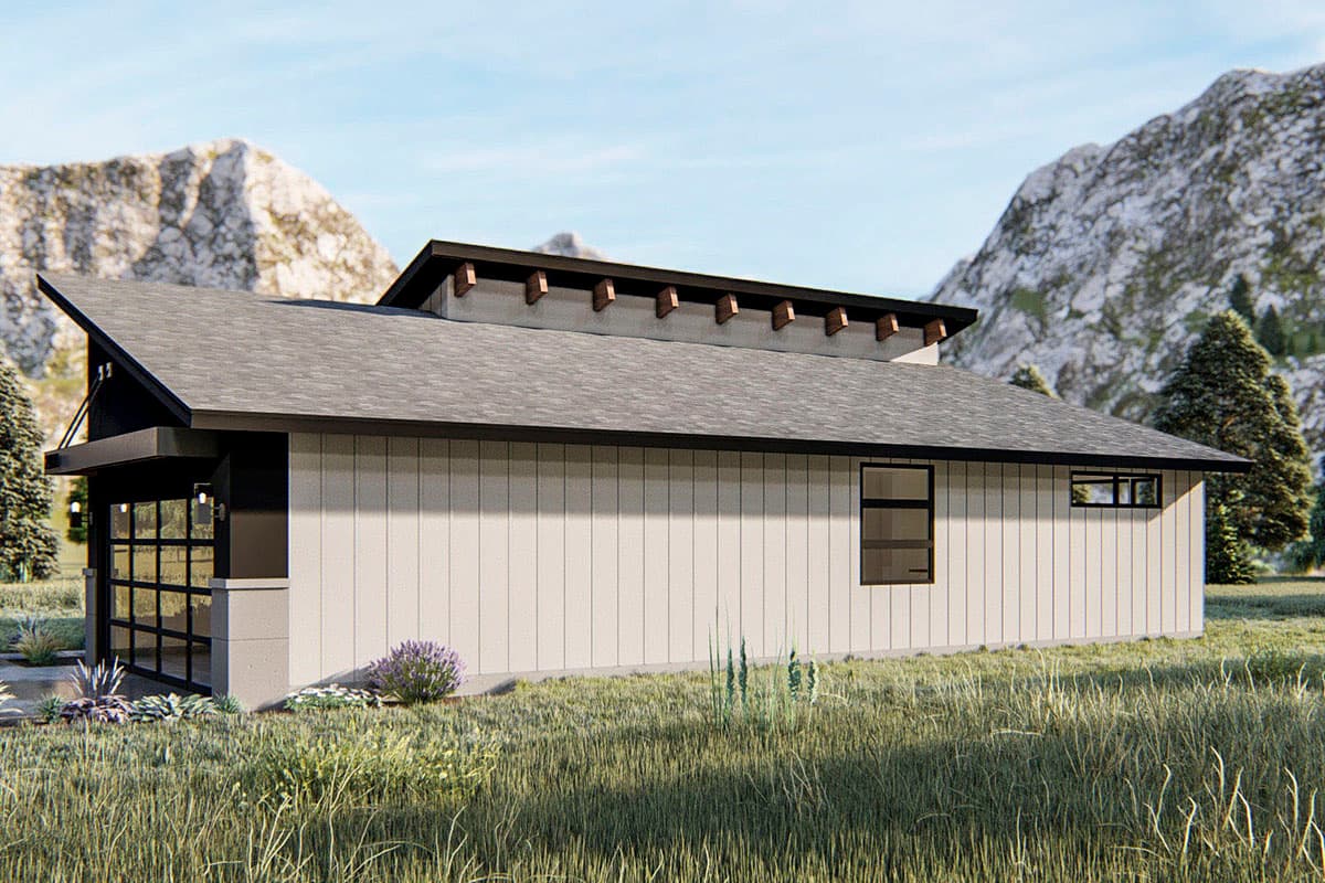 Plan 62815DJ: Modern Ranch Home Plan with Dynamic Roofline - Architectural Designs - 1986 Sq Ft - Image #6 - Mid Century Modern, Modern, Northwest, Ranch