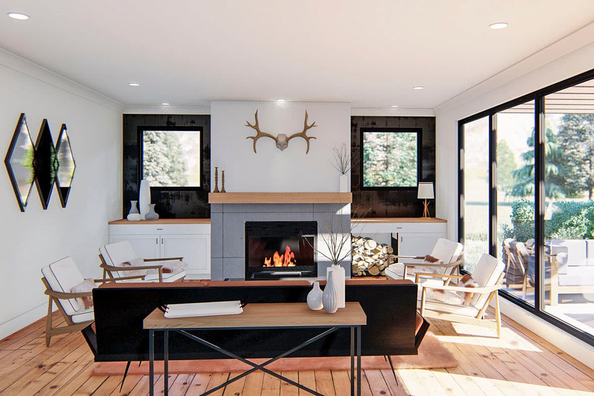 Plan 62815DJ: Modern Ranch Home Plan with Dynamic Roofline - Architectural Designs - 1986 Sq Ft - Image #9 - Mid Century Modern, Modern, Northwest, Ranch