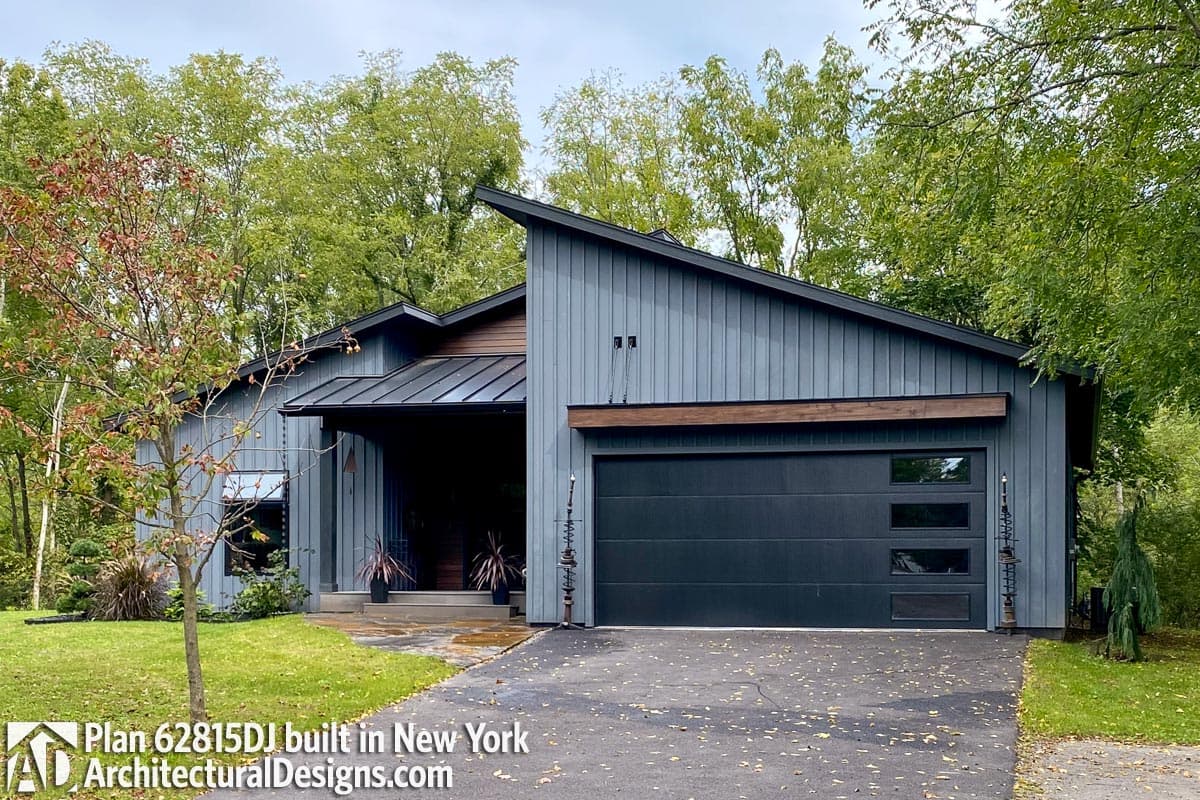 build gallery item - Modern House Plan 62815DJ Comes to Life in New York!