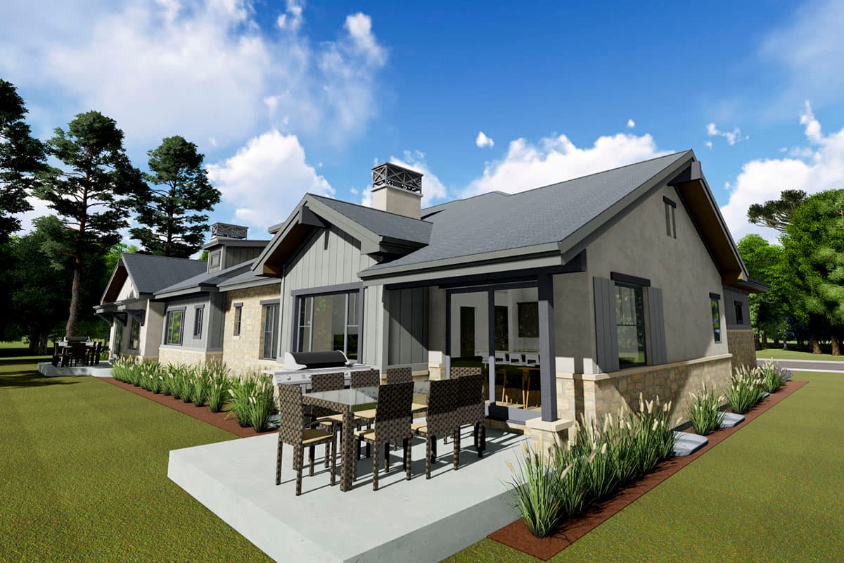 Plan 64488SC: Multi-Family Craftsman Plan with 2 Dissimilar Units 2 Bedroom Units - 1845 Sq Ft and 1747 Sq Ft - Image #7 - Craftsman, Farmhouse, Northwest, Prairie