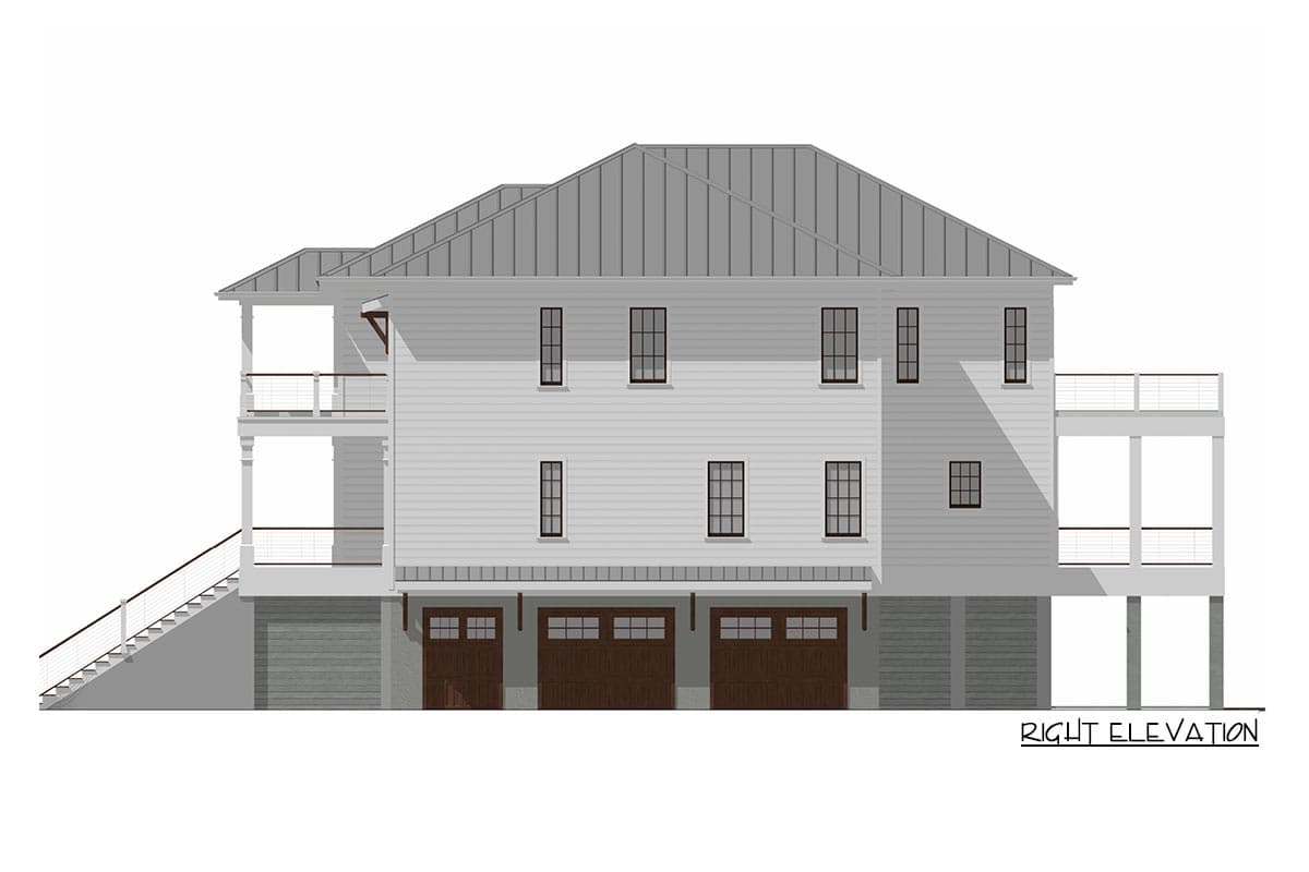 Plan 765019TWN: 4-Bed Low Country House Plan with Front and Back Double-Decker Porches - Image #34 - Beach, Coastal, Low Country, Southern