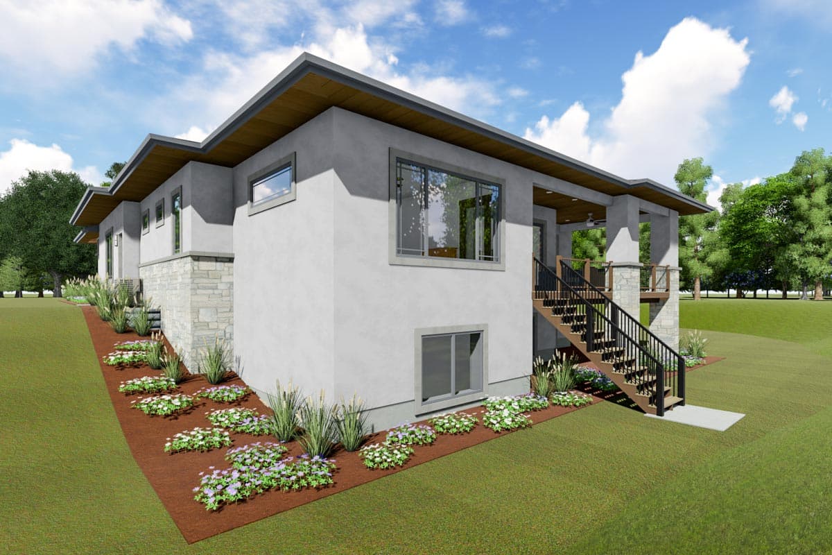 Plan 64496SC: One-Level Contemporary Home Plan with Tandem Garage - Image #9