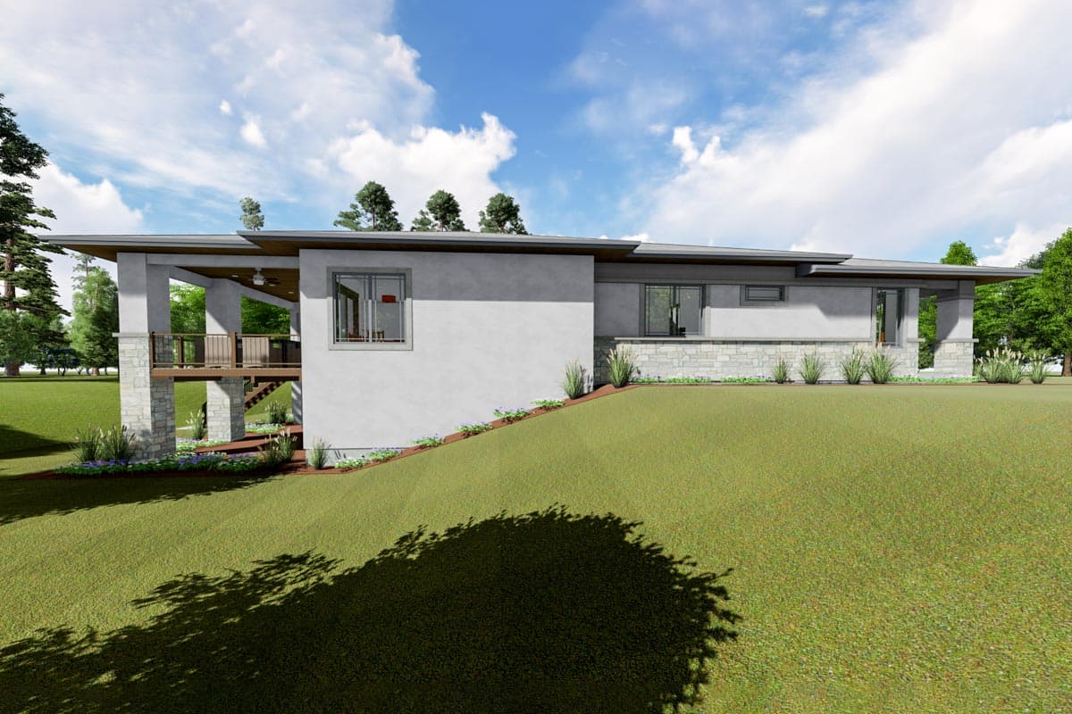 Plan 64496SC: One-Level Contemporary Home Plan with Tandem Garage - Image #11