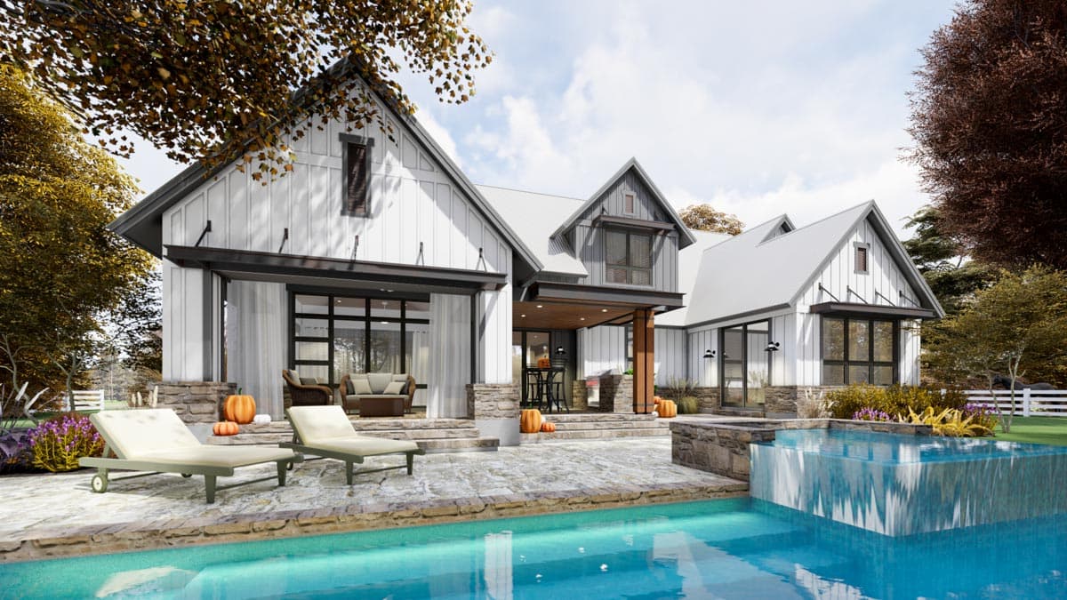 Plan 16915WG: New American House Plan with Industrial Metal-Clad Turret - 2425 Sq Ft - Image #7 - Farmhouse, Modern Farmhouse, New American, Southern