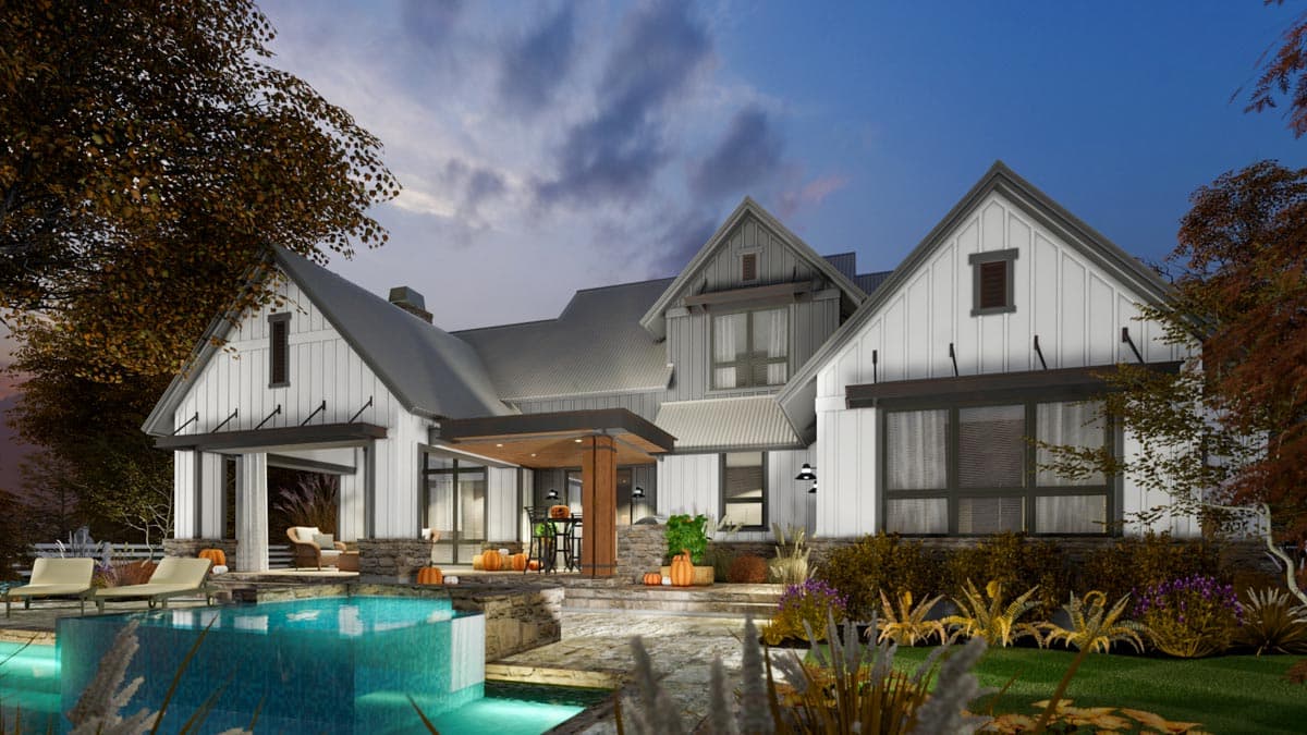 Plan 16915WG: New American House Plan with Industrial Metal-Clad Turret - 2425 Sq Ft - Image #8 - Farmhouse, Modern Farmhouse, New American, Southern