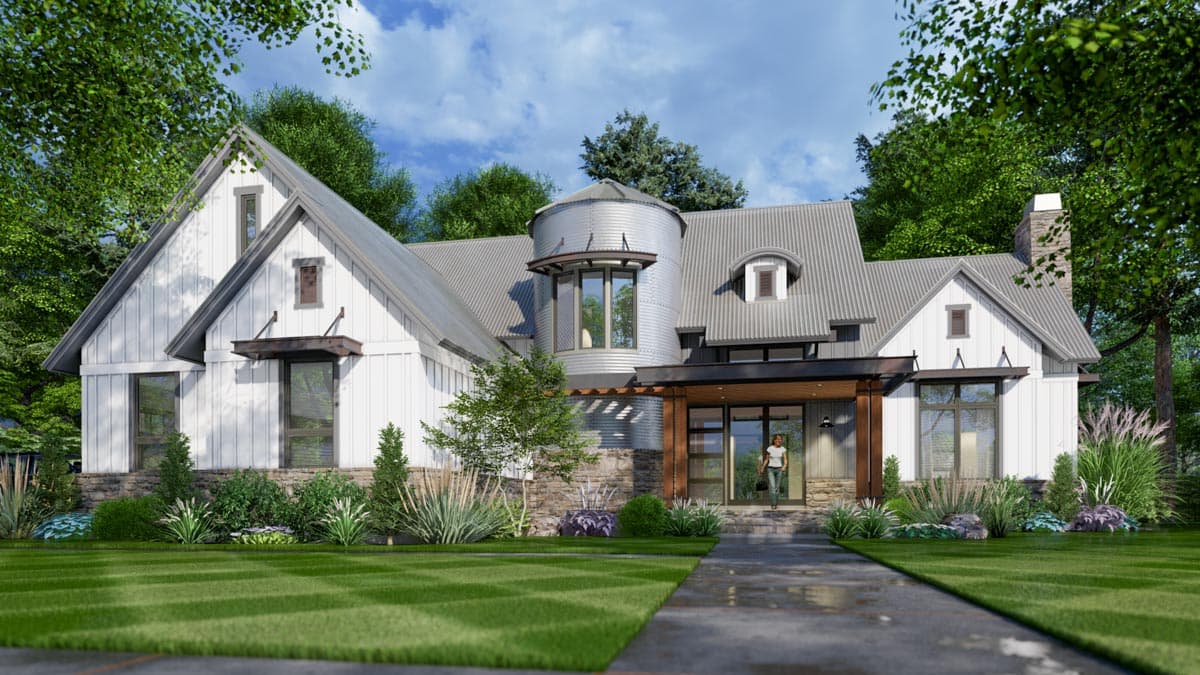 Plan 16915WG: New American House Plan with Industrial Metal-Clad Turret - 2425 Sq Ft - Image #11 - Farmhouse, Modern Farmhouse, New American, Southern