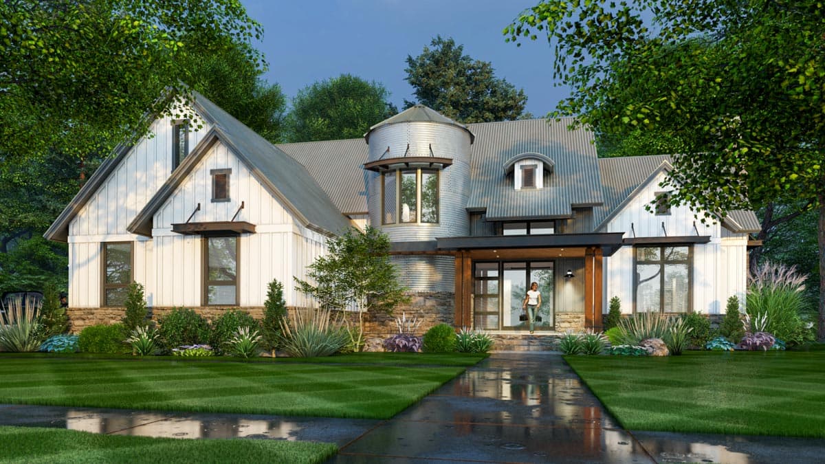 Plan 16915WG: New American House Plan with Industrial Metal-Clad Turret - 2425 Sq Ft - Image #14 - Farmhouse, Modern Farmhouse, New American, Southern