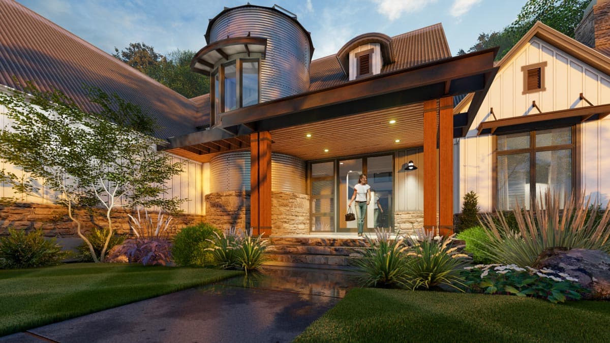 Plan 16915WG: New American House Plan with Industrial Metal-Clad Turret - 2425 Sq Ft - Image #16 - Farmhouse, Modern Farmhouse, New American, Southern