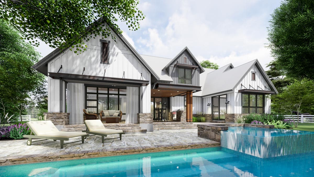 Plan 16915WG: New American House Plan with Industrial Metal-Clad Turret - 2425 Sq Ft - Image #17 - Farmhouse, Modern Farmhouse, New American, Southern