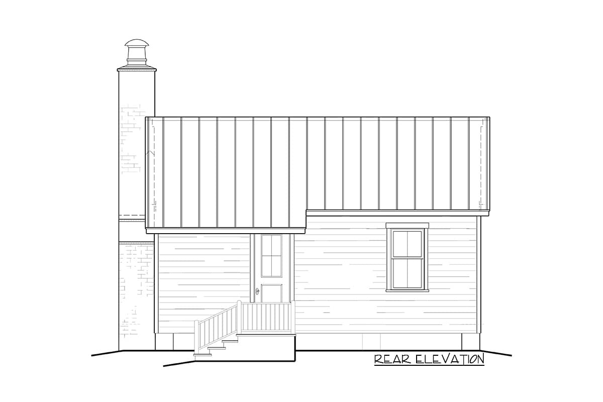 Plan 510123WDY: 2-Bed Inexpensive-to-build Cottage House Plan - Image #4 - Cottage, Country, Vacation