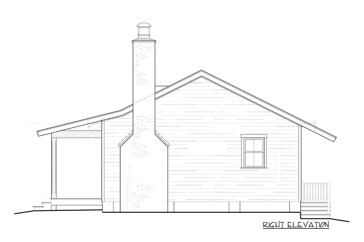 Plan 510123WDY: 2-Bed Inexpensive-to-build Cottage House Plan - Image #5 - Cottage, Country, Vacation