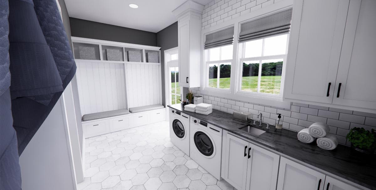 Plan 14683RK: 4-Bed New American Farmhouse Plan with First-Floor Master - Image #27 - Cottage, Country, Modern Farmhouse, New American, Traditional