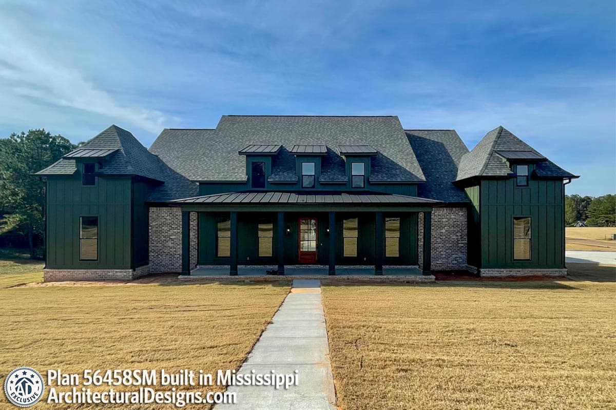 build gallery item - Farmhouse Plan 56458SM Comes to Life in Mississippi