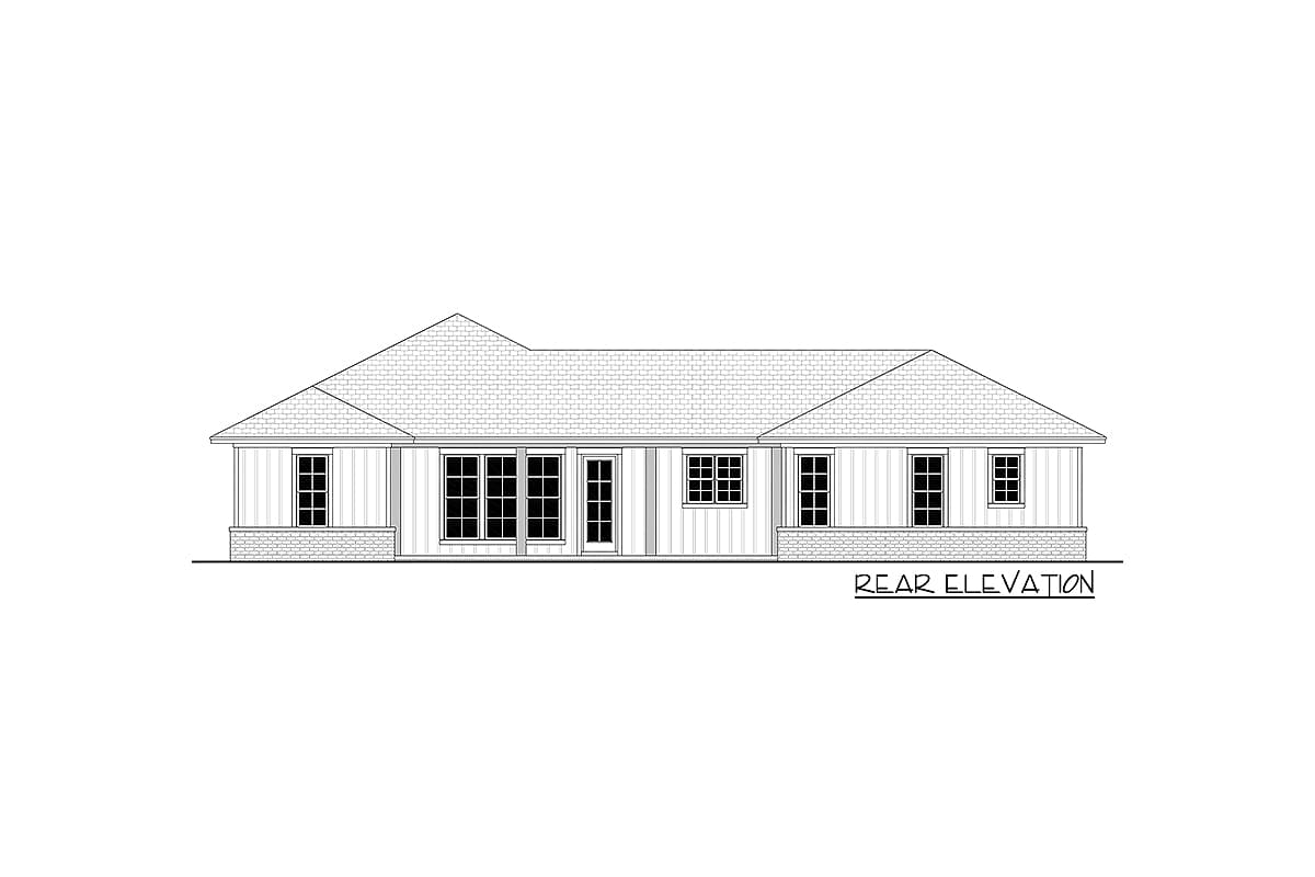 Plan 51820HZ: One-Story New American Ranch House Plan with Board and Batten Siding - 2330 Sq Ft - Image #6 - Contemporary, Country, New American, Prairie, Ranch