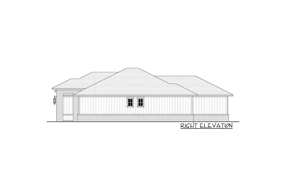 Plan 51820HZ: One-Story New American Ranch House Plan with Board and Batten Siding - 2330 Sq Ft - Image #7 - Contemporary, Country, New American, Prairie, Ranch