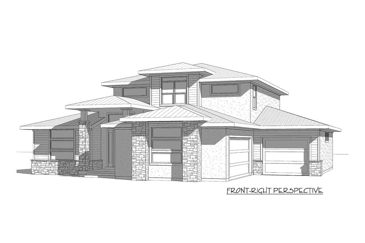 Plan 910015WHD: Modern Prairie-Style Home Plan with Spacious Service Areas - 2544 Sq Ft - Image #5 - Contemporary, Modern, Northwest, Prairie