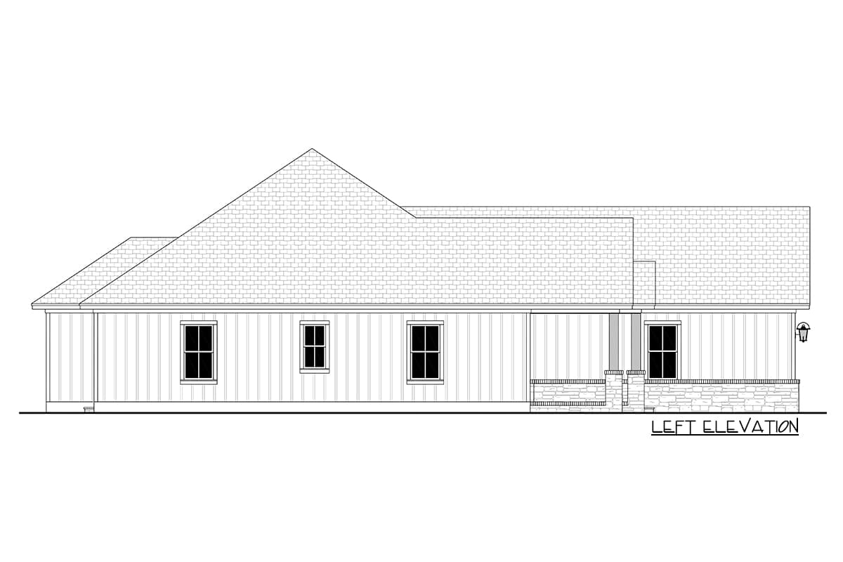 Plan 51821HZ: Split Bedroom New American Ranch Home Plan - 2230 Sq Ft - Image #4 - Hill Country, New American, Ranch