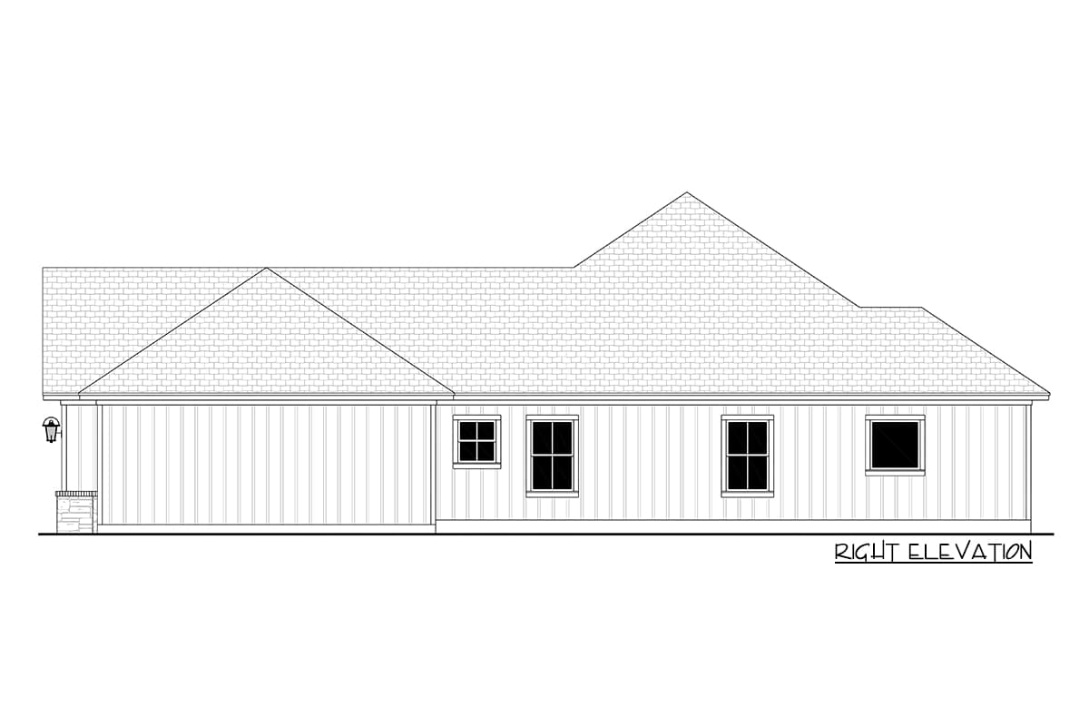Plan 51821HZ: Split Bedroom New American Ranch Home Plan - 2230 Sq Ft - Image #7 - Hill Country, New American, Ranch