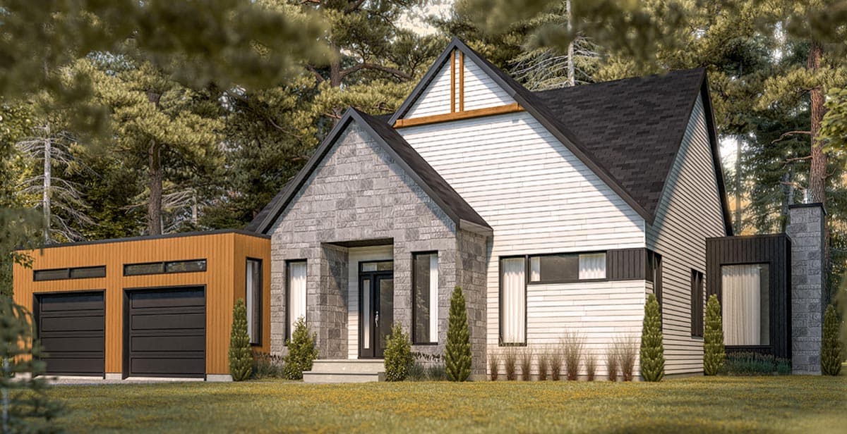 Plan 22562DR: 3-Bed Contemporary Vacation Home with Split Bedrooms - Image #7 - Contemporary, New American, Northwest, Scandinavian, Vacation