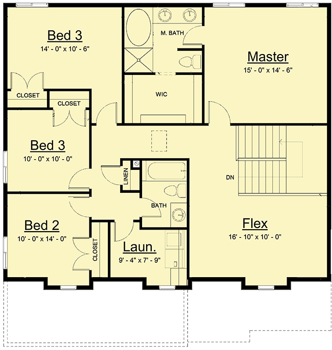 Plan 910028WHD: Exclusive Two-Story House Plan with Optional Lower Level - Floor Plan - 2nd Floor - European, Mediterranean