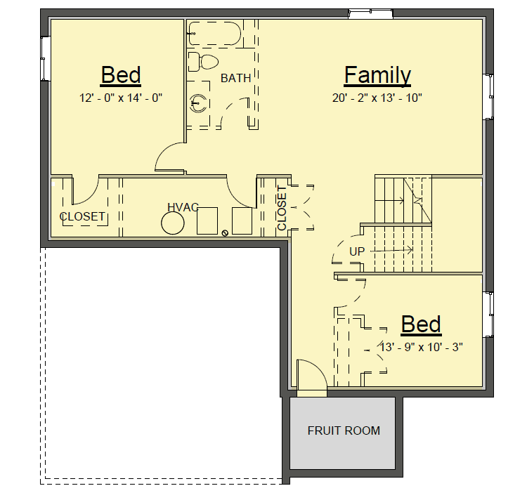 Plan 910029WHD:  Contemporary Two-Story Home Plan with Flex Room Upstairs - Floor Plan - Lower Level - Modern