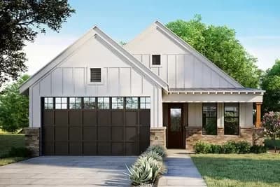  Modern Farmhouse Plan with Covered Patio