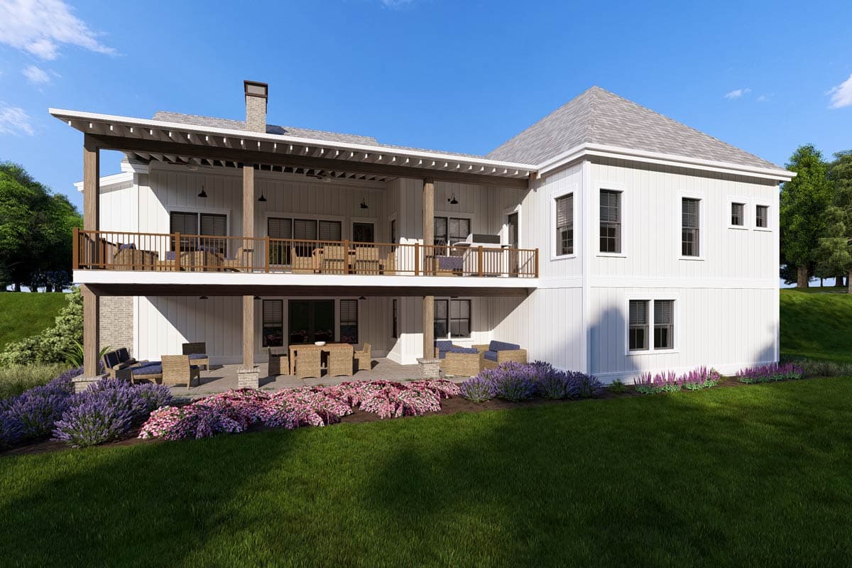 Plan 64501SC: Split Bedroom Modern Farmhouse Plan with Room for Expansion - 2285 Sq Ft - Image #7 - Cottage, Country, Farmhouse, Modern Farmhouse, New American