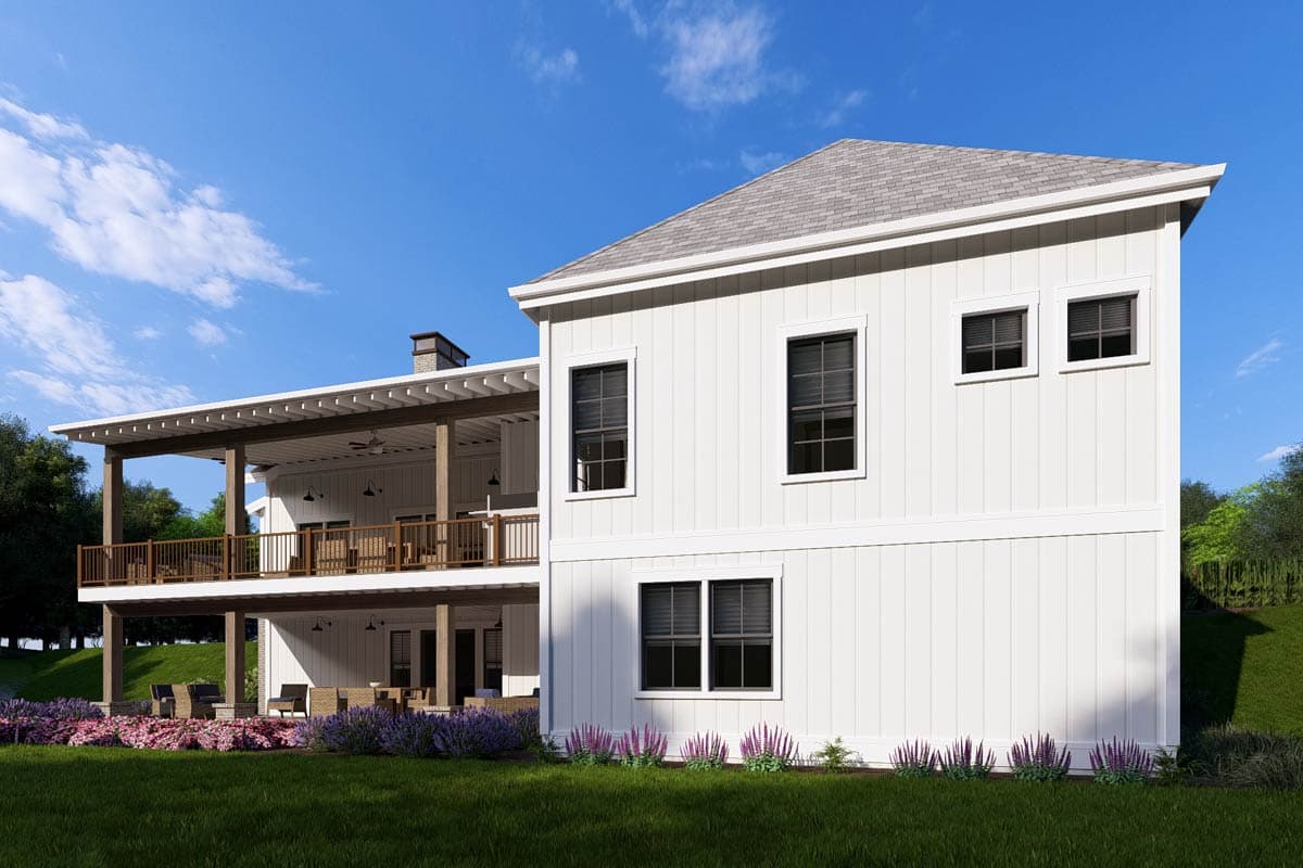 Plan 64501SC: Split Bedroom Modern Farmhouse Plan with Room for Expansion - 2285 Sq Ft - Image #8 - Cottage, Country, Farmhouse, Modern Farmhouse, New American