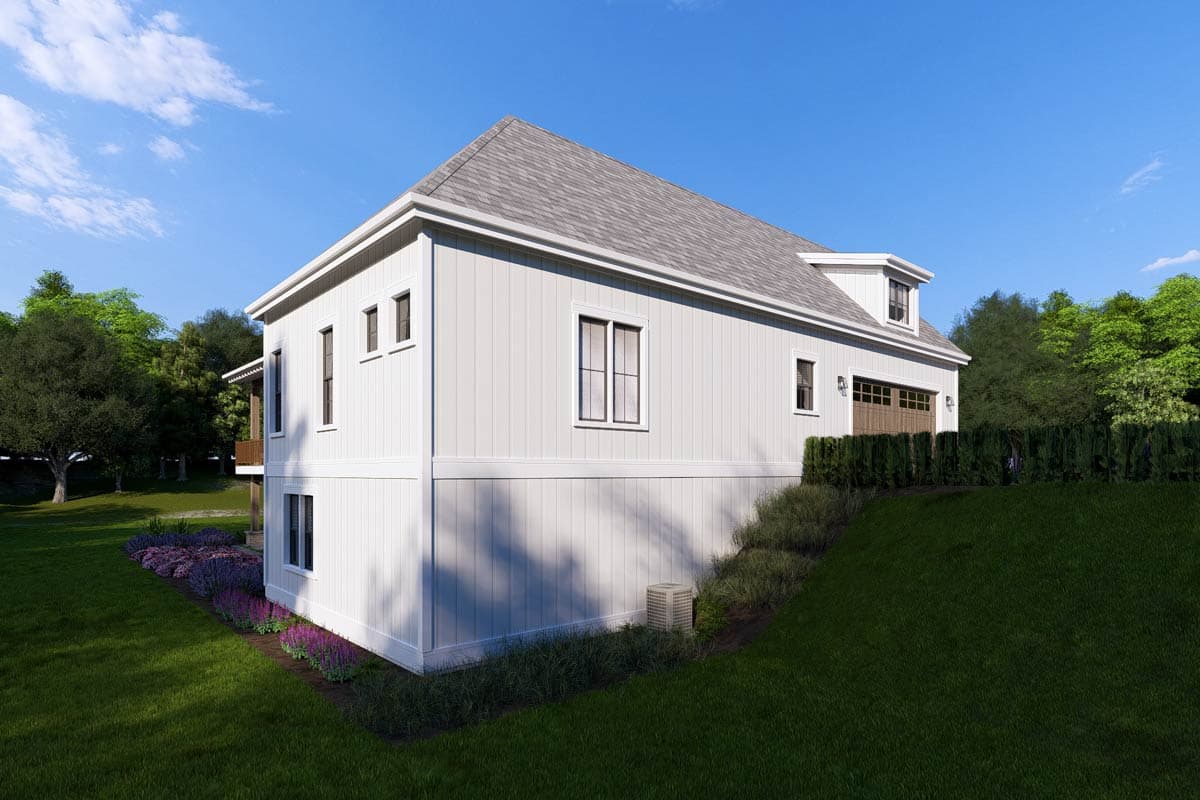 Plan 64501SC: Split Bedroom Modern Farmhouse Plan with Room for Expansion - 2285 Sq Ft - Image #9 - Cottage, Country, Farmhouse, Modern Farmhouse, New American