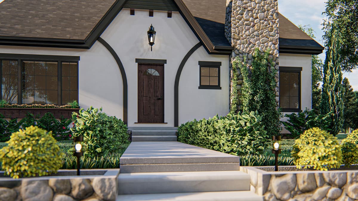 Plan 62822DJ: 3-Bed Traditional House Plan with Clustered Bedrooms - 1496 Sq Ft - Image #11 - Cottage, European, Traditional