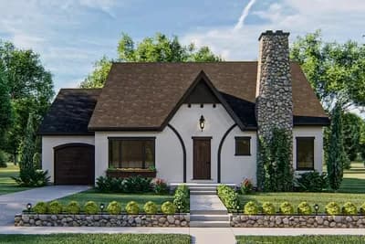 3-Bed Traditional House Plan with Clustered Bedrooms - 1496 Sq Ft