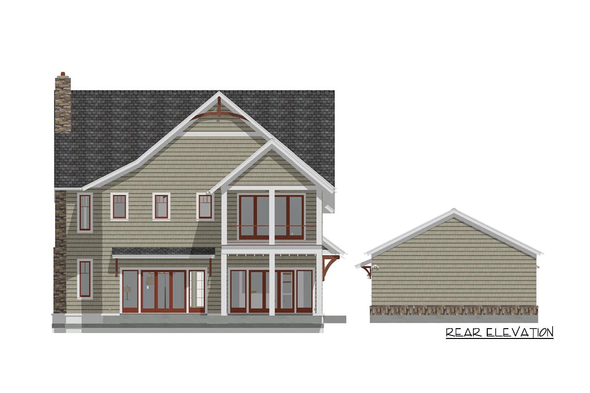 Plan 765020TWN: Two-Story Craftsman Home Plan with Detached 2-Car Garage - Image #19 - Craftsman, New American