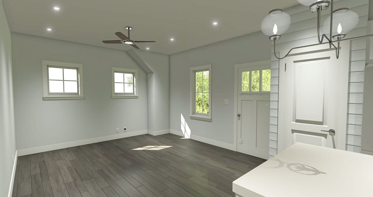 Plan 765021TWN: Cute Carriage House Plan with Private Bedroom - Image #8 - Carriage, Craftsman