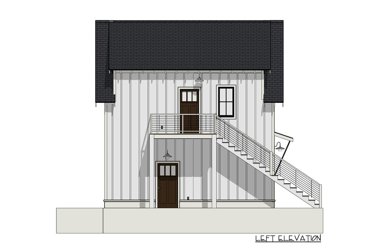 Plan 765021TWN: Cute Carriage House Plan with Private Bedroom - Image #13 - Carriage, Craftsman