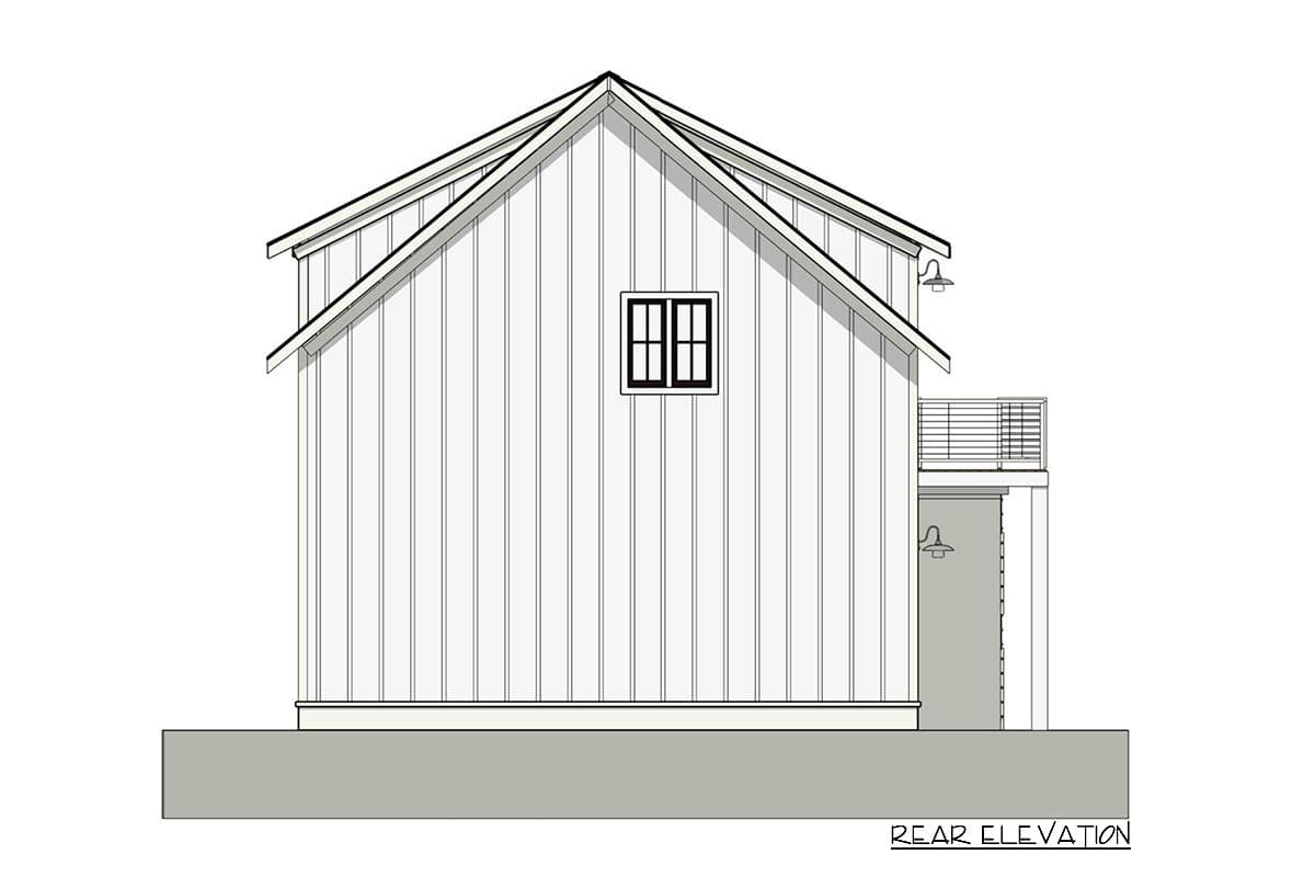 Plan 765021TWN: Cute Carriage House Plan with Private Bedroom - Image #12 - Carriage, Craftsman