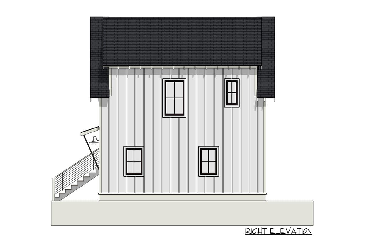 Plan 765021TWN: Cute Carriage House Plan with Private Bedroom - Image #14 - Carriage, Craftsman