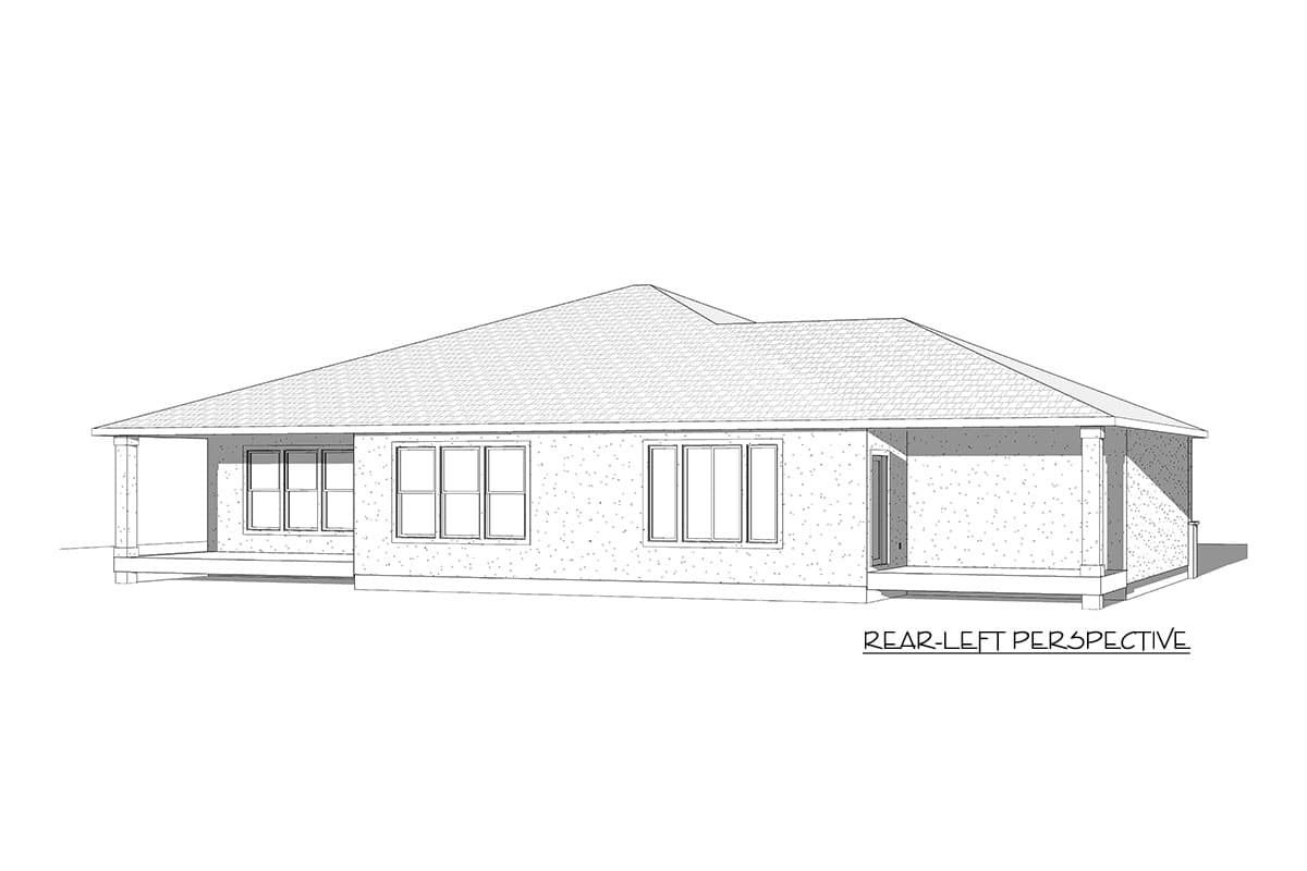 Plan 910051WHD: 3-Bed Mediterranean One-Story House Plan - Image #4 - European, Mediterranean, Spanish