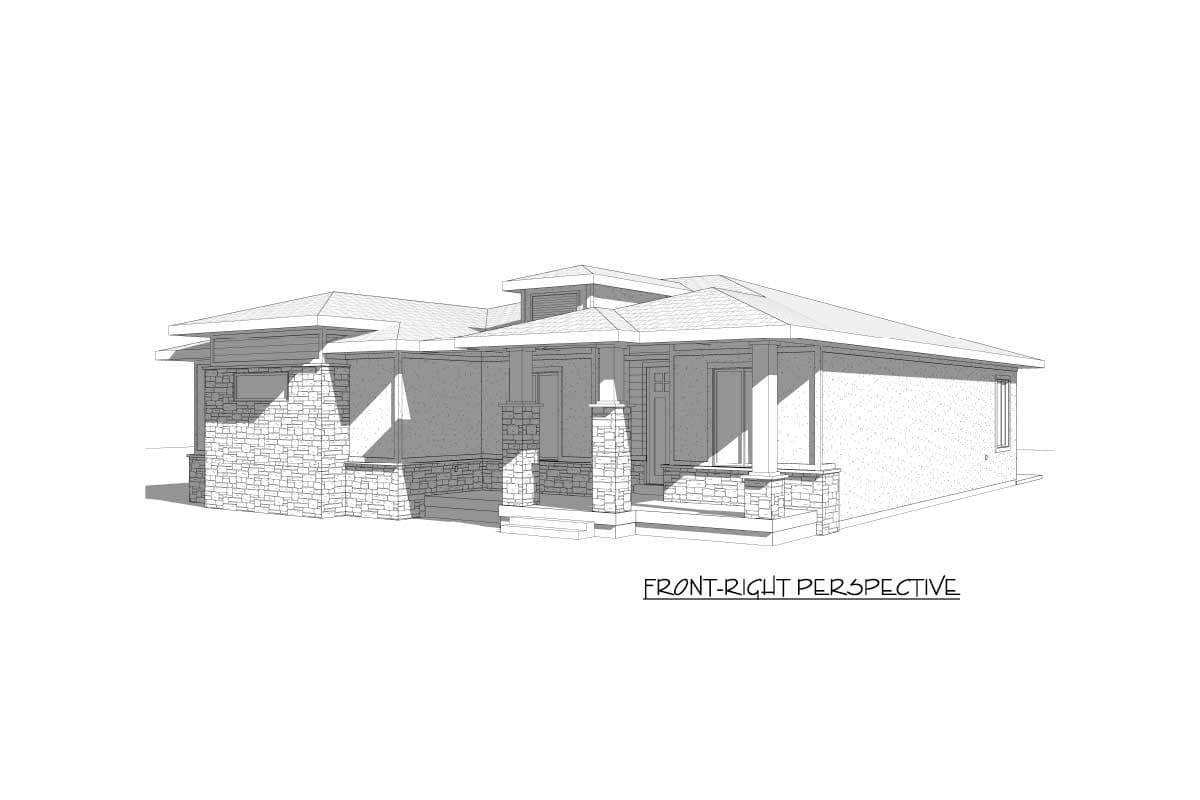 Plan 910044WHD: Exclusive Modern Prairie House Plan with Lower Level Expansion Possibilities - Image #4 - Contemporary, Mid Century Modern, Northwest, Prairie