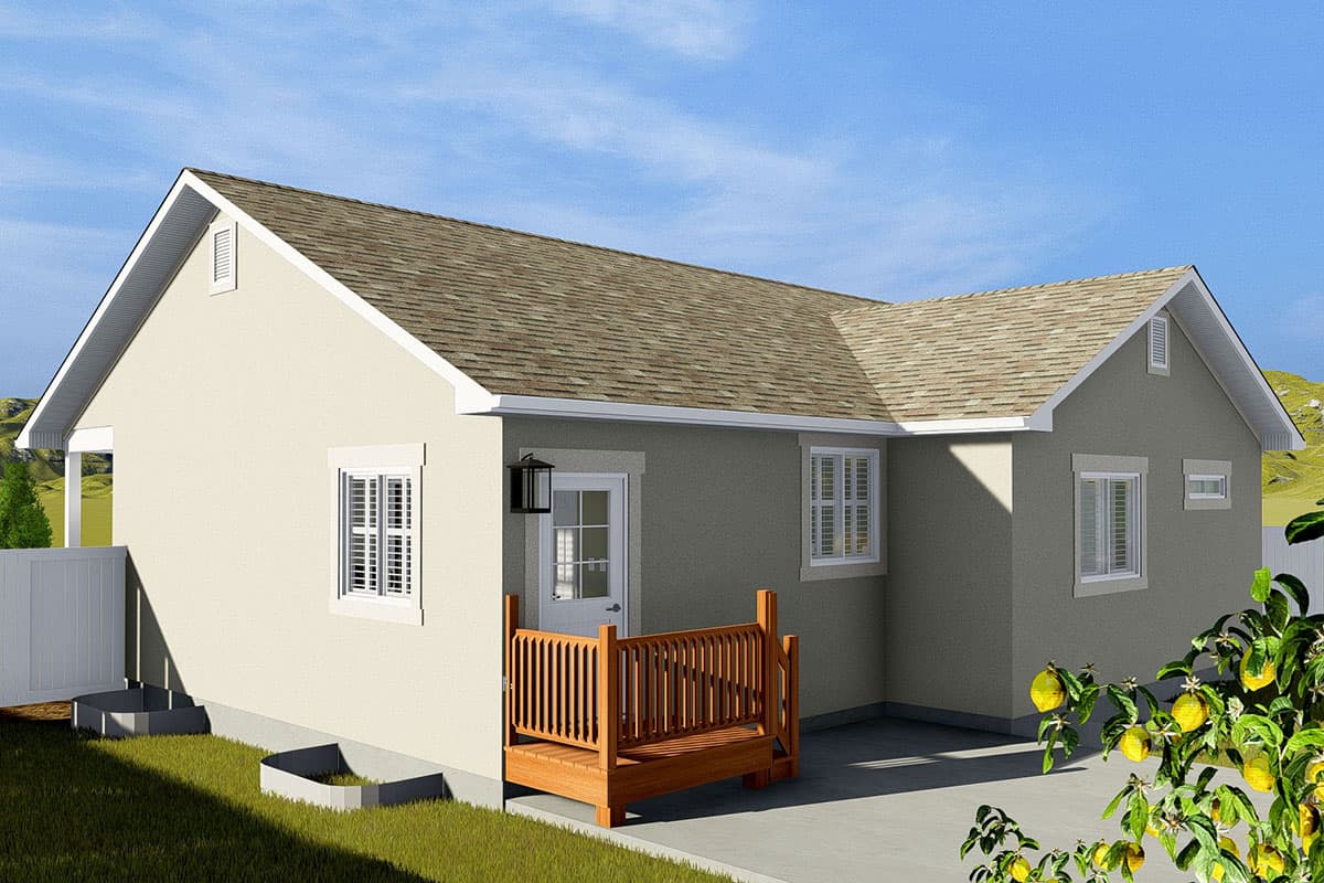 Plan 61344UT: Cozy One-Level Home Plan with Option to Finish Basement - Image #7 - Ranch, Southwest, Traditional