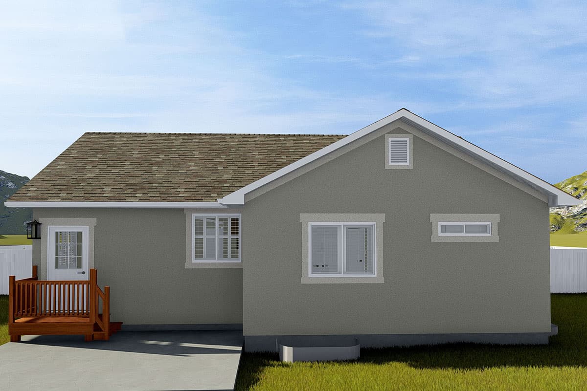 Plan 61344UT: Cozy One-Level Home Plan with Option to Finish Basement - Image #4 - Ranch, Southwest, Traditional