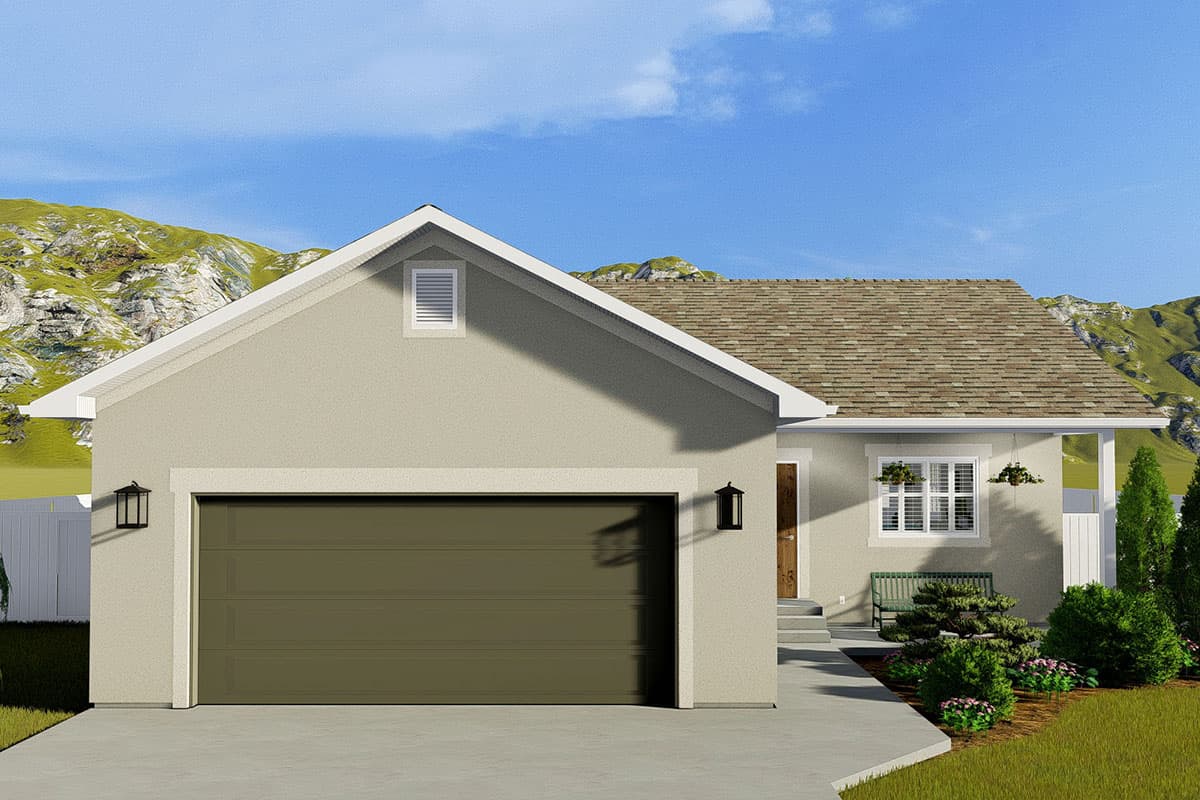 Plan 61344UT: Cozy One-Level Home Plan with Option to Finish Basement - Image #8 - Ranch, Southwest, Traditional