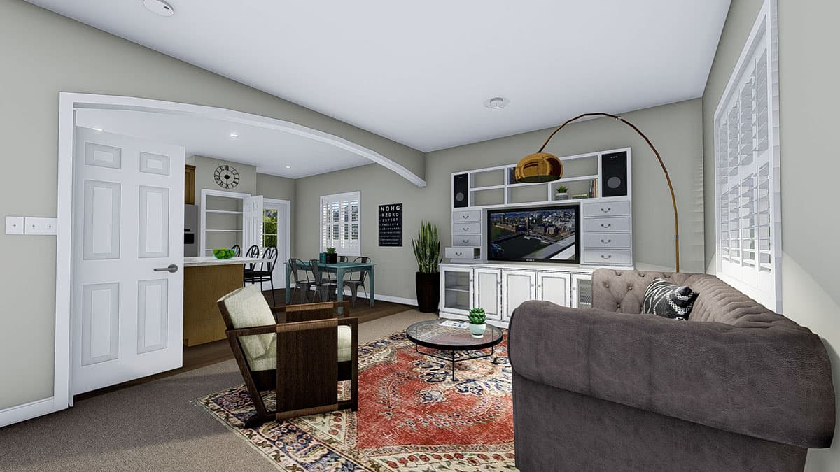 Plan 61344UT: Cozy One-Level Home Plan with Option to Finish Basement - Image #11 - Ranch, Southwest, Traditional