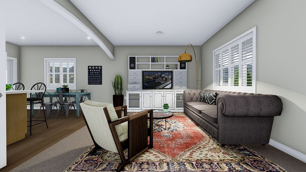 Plan 61344UT: Cozy One-Level Home Plan with Option to Finish Basement - Image #12 - Ranch, Southwest, Traditional