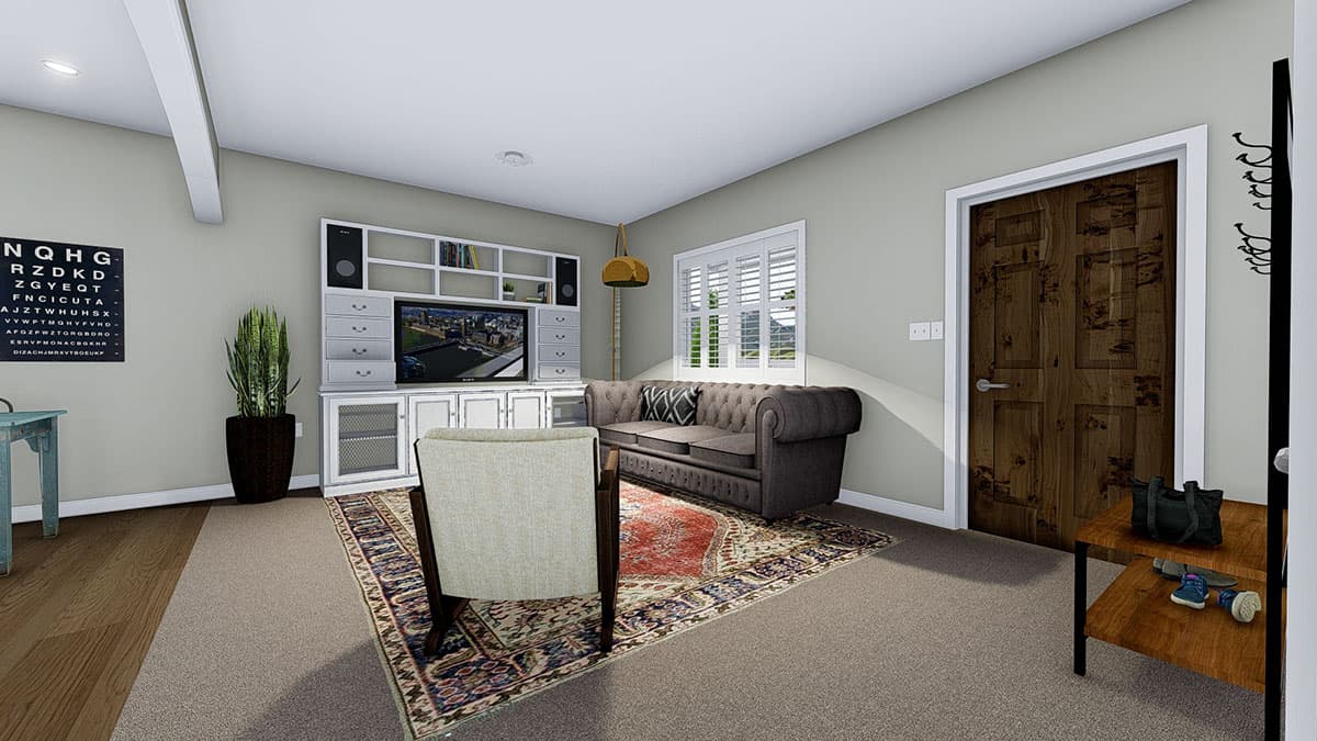 Plan 61344UT: Cozy One-Level Home Plan with Option to Finish Basement - Image #13 - Ranch, Southwest, Traditional